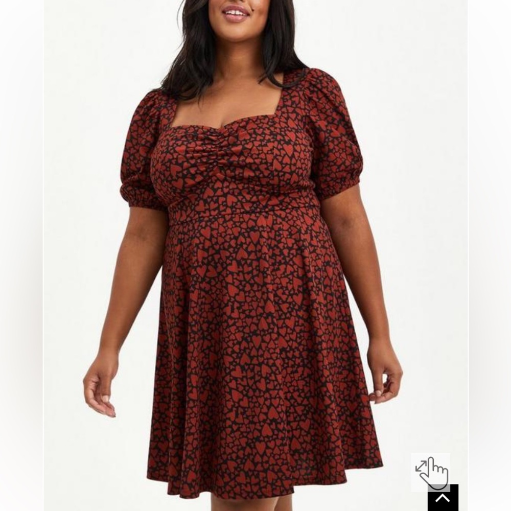 Torrid Mini Textured Knit Skater Dress